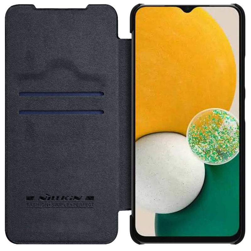 NILLKIN Qin-serien til Samsung Galaxy A14 5G PU-læder PC-telefonetui Stødsikkert cover med kortholder NILLKIN Qin-serien til Samsung Galaxy A14 5G PU-læder PC-telefonetui Stødsikkert cover med kortholder